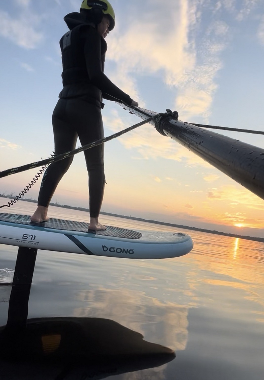Foil simulator flying board lesson, step 2 - Riga, Latvia